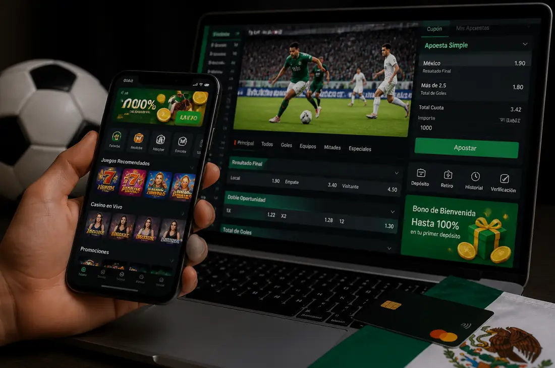 Casino online México 2026 fútbol pagos y bonos
