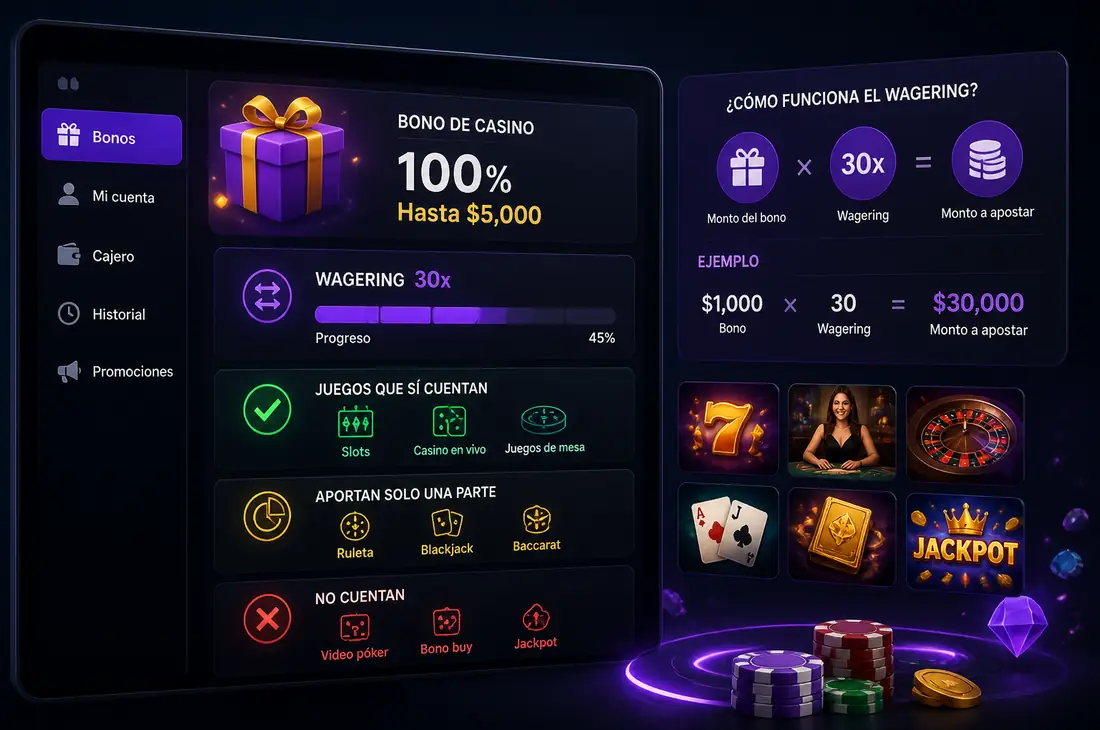 Bonos de casino requisitos de apuesta y condiciones