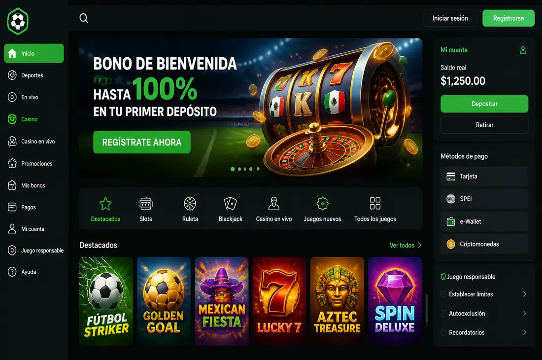 Casinos responsables para aficionados del fútbol mexicano